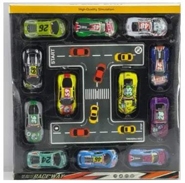 12pc Diecast Dinky Car Set – Metal Toy Cars, Best Birthday Gift for Kids