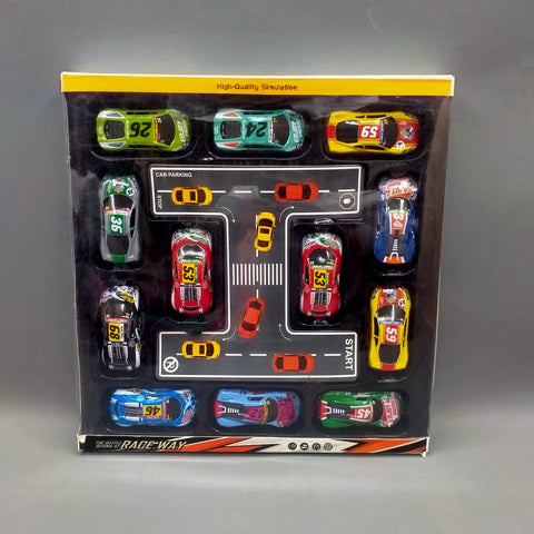 12pc Diecast Dinky Car Set – Metal Toy Cars, Best Birthday Gift for Kids