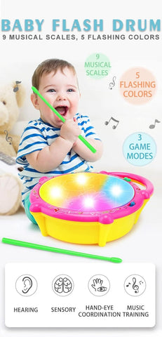 3D Flash Drum Toy for Kids – Musical Light-Up Toy