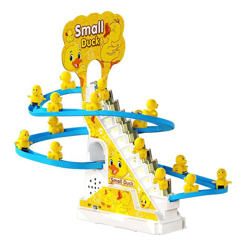 Electric Climbing Duck Track Toy with Music & Lights