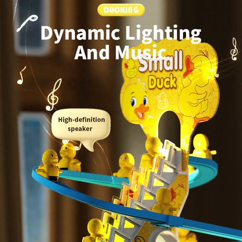 Electric Climbing Duck Track Toy with Music & Lights