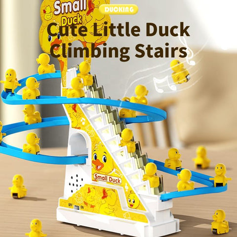 Electric Climbing Duck Track Toy with Music & Lights