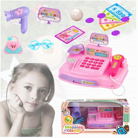 Kids' Supermarket Cashier Playset – Plastic Role Play Toy