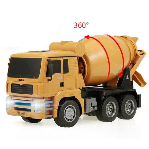 "RC Concrete Mixer Truck – Die-Cast Construction Toy for Kids"
