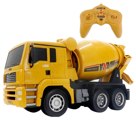 "RC Concrete Mixer Truck – Die-Cast Construction Toy for Kids"