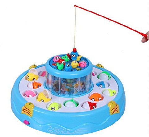 Rotating Magnetic Fishing Game – 26 Fish, 2 Ponds, Music & Lights