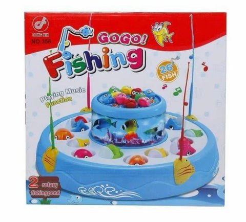 Rotating Magnetic Fishing Game – 26 Fish, 2 Ponds, Music & Lights