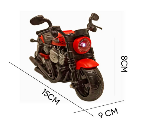 Motorccle Gallop Friction-Powered XTC Bike – Light & Sound Classic Cruiser Toy (Red)
