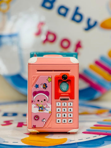 Electronic Digital ATM Piggy Bank – Kids Money Saving Safe with Fingerprint