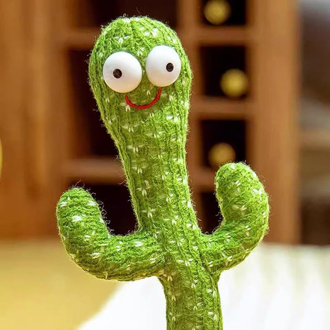 Dancing Cactus Toy – Talking, Singing & Mimicking Plush Doll (Unisex, Soft Cotton, Music Toy)