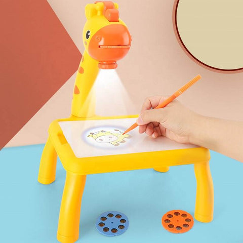 Projection Painting LCD Drawing Tablet for Kids – Cartoon Art & Writing Pad with Projector