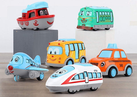 Q-Metal Pull-Back Vehicles Set – Educational Toy for Teaching Transportation