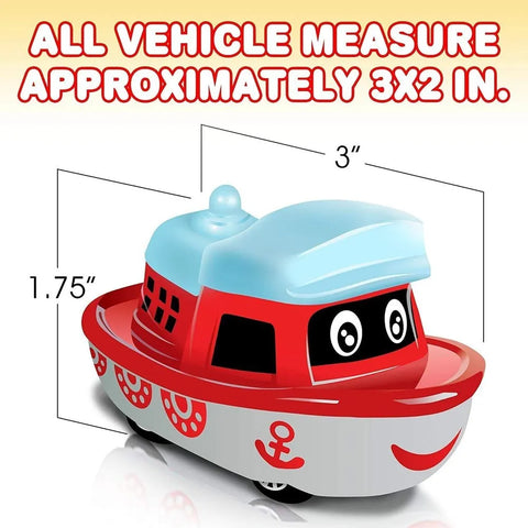 Q-Metal Pull-Back Vehicles Set – Educational Toy for Teaching Transportation